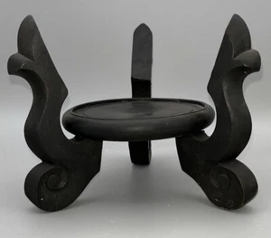 Antiguo soporte de madera japonés para maceta Kadai 花台 11,3 cm borde superior interior - Imagen 1 de 11