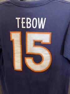 Tim Tebow Denver Broncos #15 T-Shirt Size Adult Small Blue Adult Player Tee