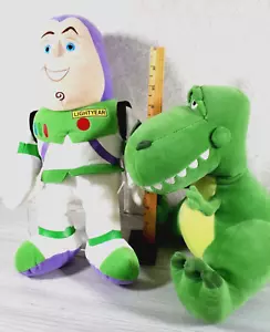Disney Collection Pixar T-Rex & Buzz Lightyear Pixar Plush Dinosaur Toy 14'' - Picture 1 of 8
