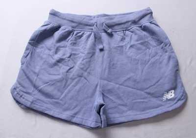New Balance Girl's Drawstring Elastic Waist Fleece Shorts CA4 Blue Large (14/16) - Image 1 of 4