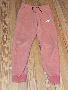 Nike Sportswear Tech Fleece Winterized Joggers Boys Size M Red Pants Logo - Picture 1 of 13