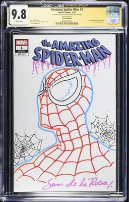 Amazing Spider-Man #1 CGC SS 9.8 Signed Sketched By Sam De La Rosa Marvel 2025 - Image 1 of 4
