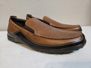Mocasín sin cordones Cole Haan para hombre Tucker marrón veneciano usado en excelente estado talla 13 M #CO3559 - Imagen 1 de 15