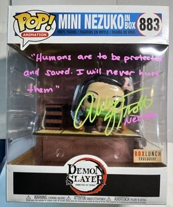 Funko Pop! Anime Demon Slayer Mini Nezuko #883 Signed Abby Trott with JSA COA !! - Picture 1 of 5