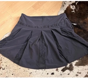 Nike Women's Flex Pleated Lace Inlay Tennis Golf Skort Skirt AV3664 Charcoal M - Picture 1 of 9