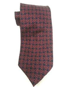 Cravatta uomo Oleg Cassini 100% seta rosso nero - Foto 1 di 6