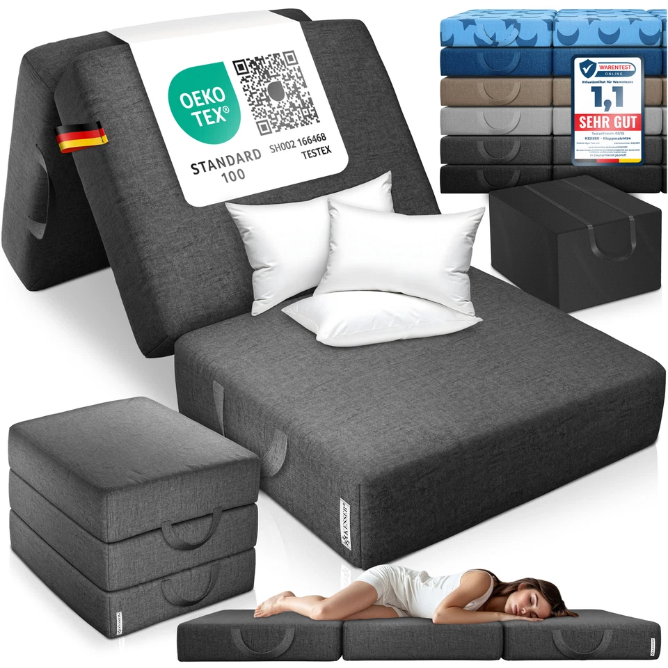 KESSER® Klappmatratze Gästematratze faltbare Matratze Gäste Bett Hocker waschbar - Bild 1 von 1