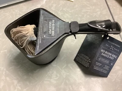 Nuevo Williams Sonoma Herramientas para Barbacoa Hierro Fundido Parrilla Salsa Olla con Cepillo Basting Sin Quemar Foto 1 de 4
