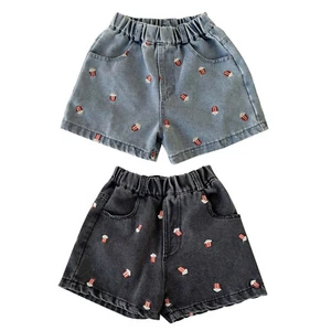 Baby Girls Jean Play Wear Bottoms Sports Denim Shorts Pull On Loose Holiday - Picture 1 of 23
