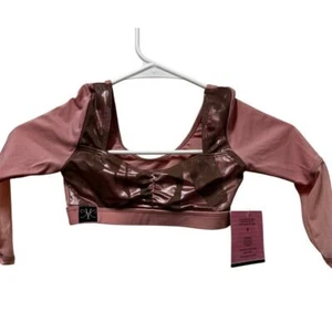 Kandi Korture Dance Cheer top Crop pink camo long sleeve Size M 5/6 NWT - Picture 1 of 7