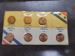 1982 LINCOLN CENT 1C Penny 7 COIN SET UNCIRCULATED - Picture 1 of 3