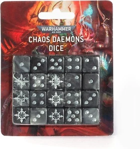 Juego de dados Chaos Daemons 40K Warhammer D6 Games Workshop Fuera de existencia - Imagen 1 de 1