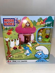 Mega Bloks 39 pcs Smurfs Smurfette playset Unopened and Sealed Contents. Rare - Foto 1 di 6