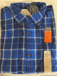 camicia uomo blu in flanella a quadri super morbida taglia Large - Foto 1 di 1