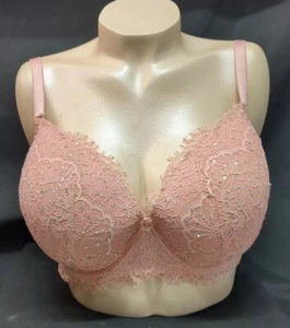 A🌠Victoria Secret Bra 36DDD Color Pink Sexy With Rhinestones - Picture 1 of 10
