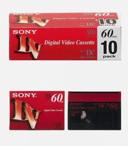 10 Cassette Vidéo Sealed Sony Premium Dv 60 Min.sp / 90 Min LP Dvc Cassette Dvm - Photo 1/1