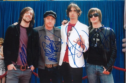 All American Rejects autograph 6"x9" photo signed In Person US Rock Band Cover