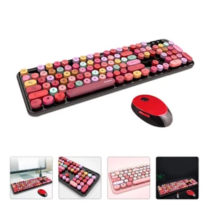 Kabelloses Tastatur- -Set Mädchen Laptop-Tastatur Plastiktastatur - Bild 1 von 12