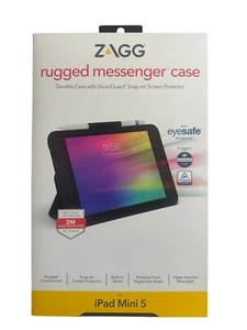 COQUE FOLIO ZAGG MESSENGER POUR IPAD MINI 4 5 AVEC PORTE-CRAYON APPLE ET SUPPORT NOIR - Photo 1/3