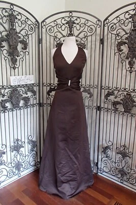 VESTIDO FORMAL 750 JORDAN 108 TALLA 10 MARRÓN GRADUACIÓN Foto 1 de 4