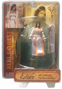 Bible Quest Esther Action Figure Set w Tamborine, Necklace & Tiara NEW SEALED