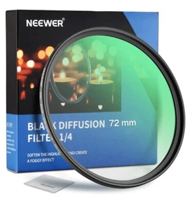 Neewer Black Diffusion 72 mm Filter 1/4 BNIB - Picture 1 of 8