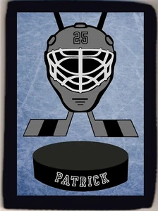 Personalized Custom Hockey Ice Puck Men's Trifold Wallet Grab Closure Gift NEW - Picture 1 of 2