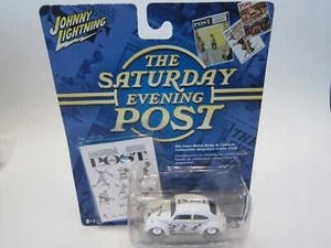 Johnny Lightning 1965 Volkswagen Beetle the Saturday Evening Post White NEW - Picture 1 of 4