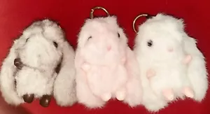 Handmade Imitated mink fur cute rabbit keychain pendant plush doll bag pendant - Picture 1 of 8