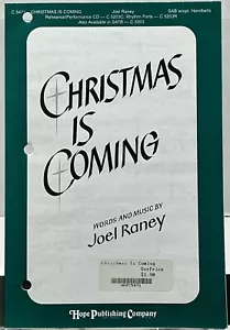 Christmas is Coming by Joel Raney SAB with Handbells Hope Publishing Sheet Music - Picture 1 of 4