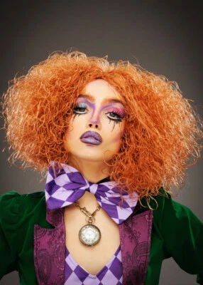 STRUTS Adult Mad Hatter Wonderland Frizzy Ginger Fancy Dress Fairytale Wig