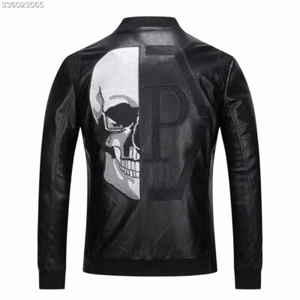 PHILIPP PLEIN Italy100%Lammleder Herren Lederjacke Motorrd Bomber Winter Gr. 3XL - Bild 1 von 11