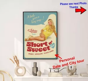 HOT Sabrina Carpenter ShortNSweet Tour Los Angeles Poster, Custom Date City - Picture 1 of 8