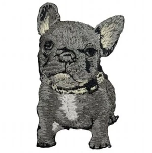 French Bulldog Applique Patch - Frenchie Dog Animal Pet Badge 2.5" (Iron on) - Picture 1 of 1