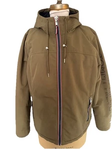 Tommy Hilfiger Men’s XL Olive Drab Full Zip Fleece Lined Hooded Parka Jacket - Picture 1 of 8
