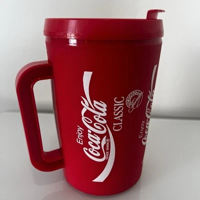 Coca-Cola Coke Red Plastic Tumbler 32 Ounce Cold Drinks Comeback Cups - Image 1 of 4