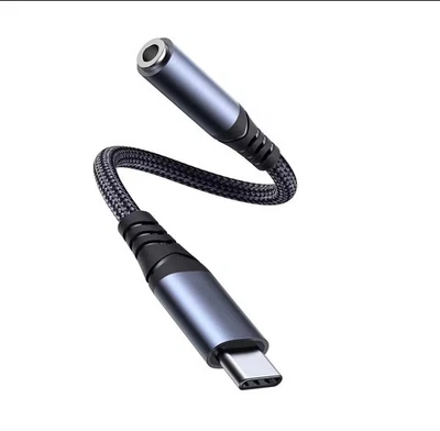 USB Type C auf 3.5 mm Klinkenbuchse Audio AUX Adapter Kopfhörer - Bild 1 von 4