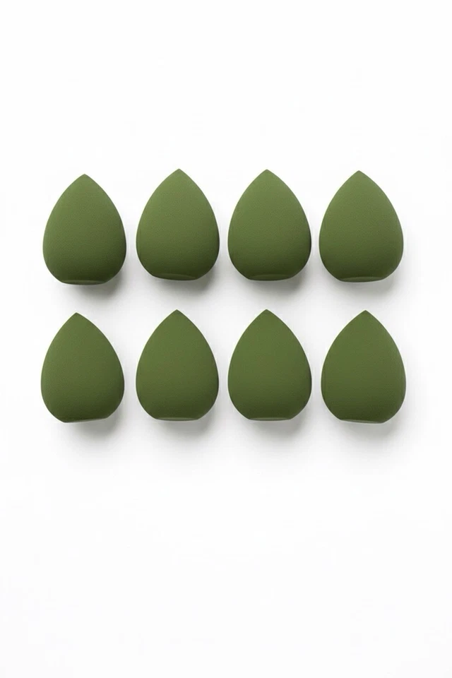 NUEVO Maquillaje Esponja Belleza Batidora, Verde, Paquete de 8, ENVÍO GRATUITO Foto 1 de 1