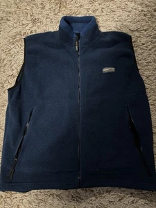 REI POLARTEC Weste-Reißverschluss-Wandern-Camping-Outdoor-Fleece-Blau-Herren-XL - Bild 1 von 8