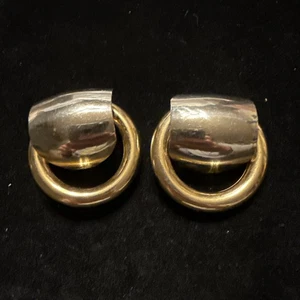 Vintage Chunky Gold Clip on Earrings (Lot# 549) - Picture 1 of 5