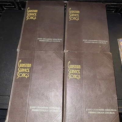 CHRISTIAN SERVICE SONGS Church Hymnal Brown Cover Hardback Lot of 4 1939 - Image 1 of 4