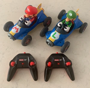 Nintendo Mario And Luigi Remote Large Race Cars With Remotes Carrera RC **READ** - Picture 1 of 7