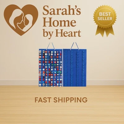 Organizador de almacenamiento colgante para coches de juguete vitrina de fieltro con capacidad para 60 coches de juguete... Foto 1 de 4