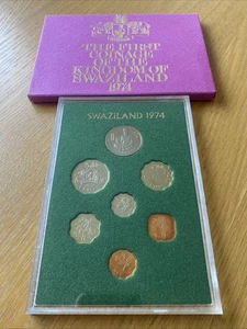 1974 Royal Mint First Coinage Kingdom Of Swaziland 7 Coin Set (27053) - Picture 1 of 5