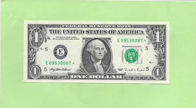 1995* ..UNCIRC $1  E 0953 0087 *  .... 1995 $1  E-*       STAR NOTE      FRN - Image 1 of 2
