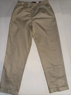 Eddie Bauer Pants Men’s Beige Classic Fit Khaki Outdoors Cuffed Straight 33x32 - Image 1 of 4