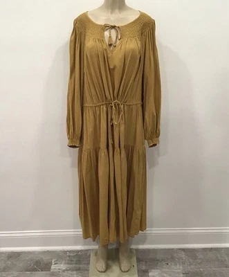 Old Navy Peasant Dress Style Cottage core Fall Wear Mustard Dress Plus Size  3X - Image 1 of 4