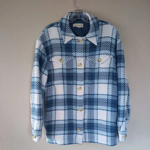 Outerknown Cloud Weave Blanket Shirt Jacket Size S Blue Plaid Shacket Outdoor - Picture 1 of 20