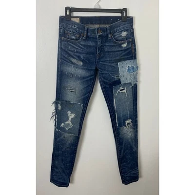 Mujeres Polo Ralph Lauren Tompkins Ajustado Parche-trabajo Algodón Denim Jeans, 27 Foto 1 de 4