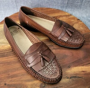 Nunn Bush Leder Korbgeflecht Tasseled Halbschuhe Karamell Braun Herren Größe 10,5 - Bild 1 von 11
